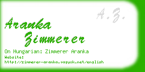 aranka zimmerer business card